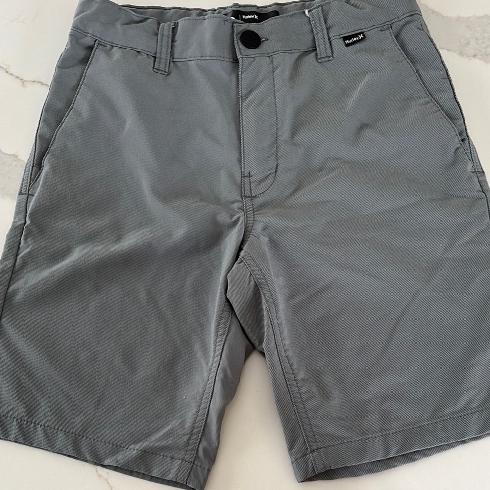 Hurley Boy’s Flat Front Gray Shorts